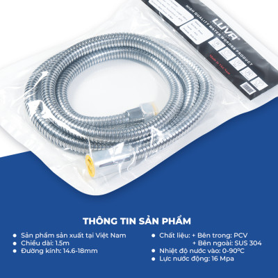 Combo vòi sen LUVA kèm dây sen LUVA GK02 và lọc nước đa năng LUVA GK1 - Hàng chính hãng