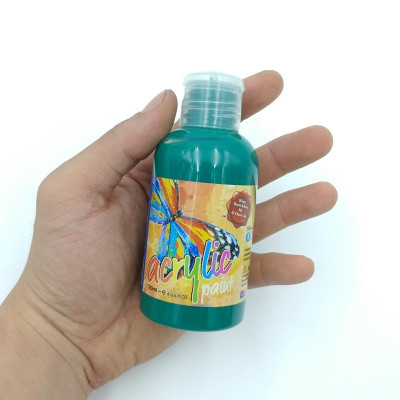 Chai Màu Vẽ Acrylic 120ml - Mẫu 1 - Xanh Ngọc