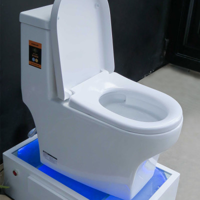 Bồn cầu 1 khối cao cấp tiêu chuẩn xuất Châu Âu, men Nano tuyết bóng sáng, nắp đóng siêu êm, 2 chế độ xả Eurolife EL-LUX 033 (Trắng)