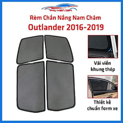 Bộ 4 rèm chắn nắng nam châm Outlander 2016-2017-2018-2019 khung cố định chống tia UV