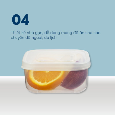 Bộ 3 hộp thực phẩm vuông Hokkaido 500-1000-2000ml ( Tặng kèm Sticker) - INOCHI - chất lượng tiêu chuẩn Nhật Bản