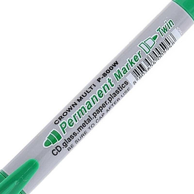 Bút Lông Dầu Crown P-800W - Mực Xanh Lá