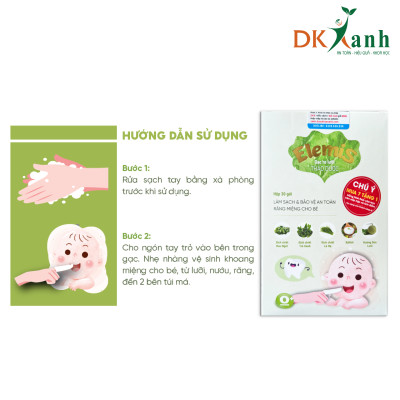 Gạc rơ lưỡi thảo dược Elemis 30 cái - TẶNG 1 hộp tắm bé thảo dược Elemis 5 gói