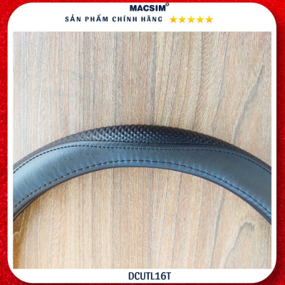 Bọc vô lăng cao cấp Macsim mã DCUT L16T chất liệu da thật - Khâu tay 100%
