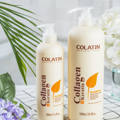 Trọn Bộ Gội - Xả Colatin 500ml Siêu Tiết Kiệm Siêu Mềm Mượt - Tặng Tinh Dầu Colatin