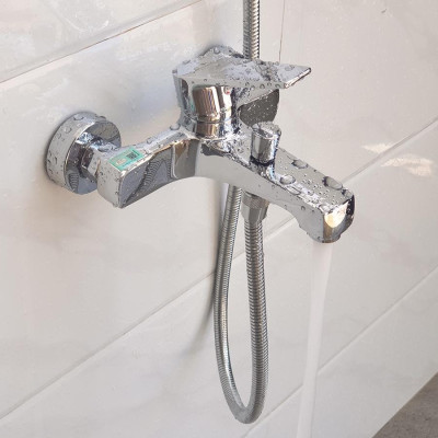 Củ sen nóng lạnh Đồng mạ Chrome Eurolife EL-JAS01 (Trắng bạc)