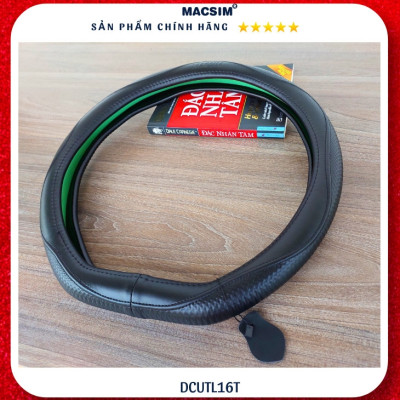 Bọc vô lăng cao cấp Macsim mã DCUT L16T chất liệu da thật - Khâu tay 100%