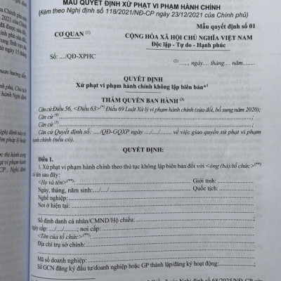 Sách Luật Xử Lý Vi Phạm Hành Chính Và Các Văn Bản Hướng Dẫn Thi Hành (V2601D)