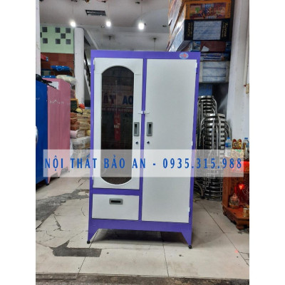 Tủ sắt quần áo dày sơn tĩnh điện 1m6x90cm