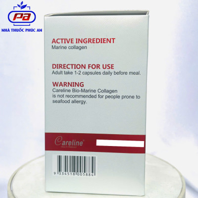 Viên bổ sung Collagen Careline Bio Marine Collagen 2000Mg 60 viên chống lão hoá giảm nếp nhăn