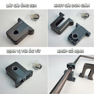 Cây sen nóng lạnh Đồng mạ tĩnh điện màu xám Eurolife EL-SC929 (Xám)