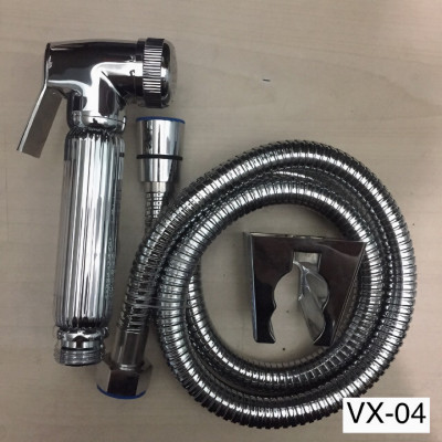 Vòi xịt vệ sinh KG37 bằng đồng thau sơn tĩnh điện cao cấp bền đẹp, xịt nước êm, chống rát dây 1m2 - Hàng chính hãng