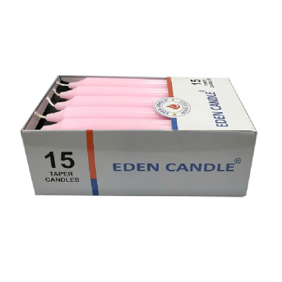 Hộp 15 cây nến thơm thẳng Eden Candle FTRAMART EDC2317 cao 15cm (Hồng)