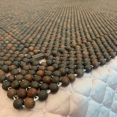 Chiếu Hạt Gỗ Trắc Mộc - Kích thước 1,8mx2m hạt 1.8cm ( video,hình thật )