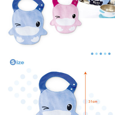 YẾM ĂN DẶM CHO BÉ BẰNG VẢI ( NÚT BẤM ) KUKU - KU2235