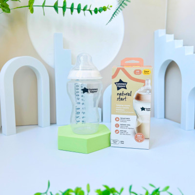Bình Sữa PP Ty Siêu Mềm Tự Nhiên Tommee Tippee 340ml, Núm Ty Của Bình 3-6 Tháng