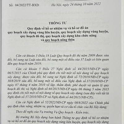 Sách - Văn Bản Quy Định Về Hồ Sơ Nhiệm Vụ Và Hồ Sơ Đồ Án Quy Hoạch Xây Dựng
