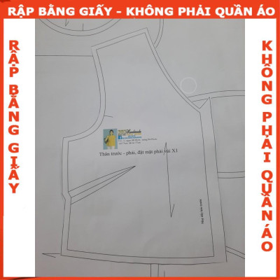 Rập giấy A0 áo croptop tay phồng 
mã 715 (BẢN VẼ)