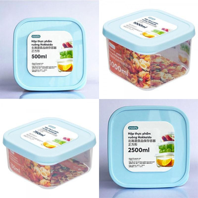 Hộp Đựng Thực Phẩm Vuông 500 - 1000 - 2000ml Dự Trữ Đồ Ăn, Thực Phẩm Trong Tủ Lạnh INOCHI Cao Cấp
