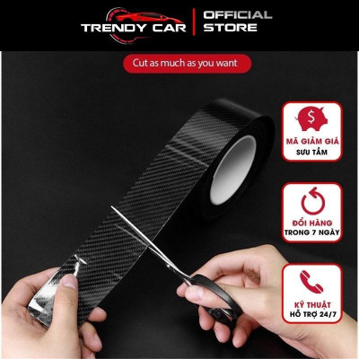 Decal Nano Dày - Dẻo Đa Năng, Chống Thấm, Chống Trầy Xước Cuộn Dài 3 Mét - Vân carbon - băng dính trong suốt