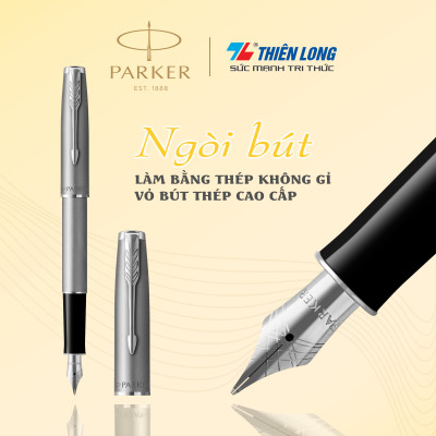 Bút máy cao cấp Parker SON SB Stain Steel CT TB-2146878 - Thép không gỉ