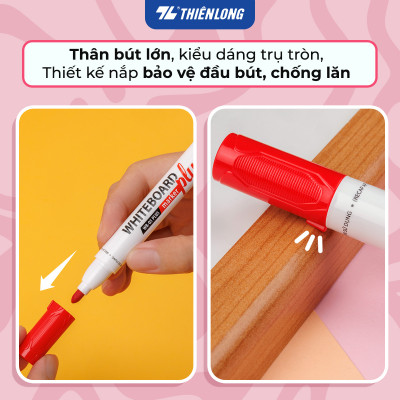 Bút lông bảng - White Board Marker Thiên Long WB-03 Plus - Màu mực mới đậm nét hơn