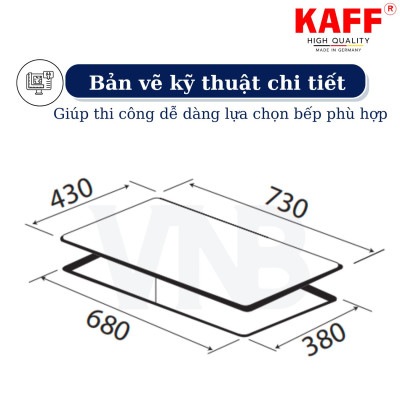 Bếp ga đôi KAFF KF-670 - Hàng chính hãng