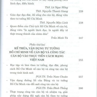 Tư tưởng Hồ Chí Minh về cán bộ, công tác cán bộ và sự kế thừa, vận dụng vào thực tiễn cách mạng Việt Nam