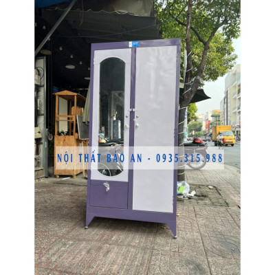 Tủ sắt quần áo giá rẻ ngang 0.9m cao 1m8