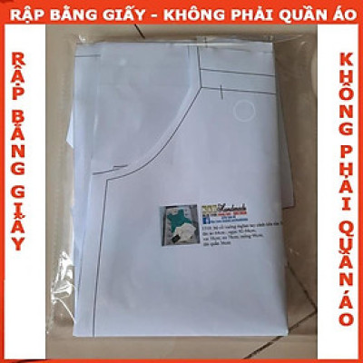 Rập giấy A0 đầm tay dài thắt nơ cổ mã 1283 (BẢN VẼ)