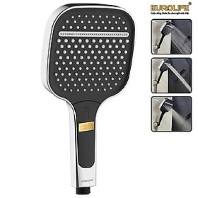 Bộ tay dây sen 3 chức năng chảy, nhựa ABS mạ Chrome Eurolife EL-128SH-T