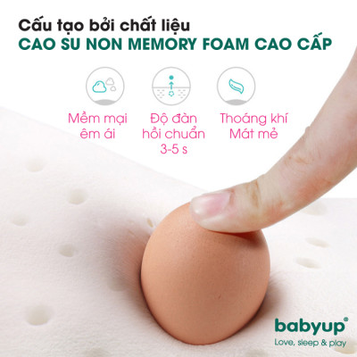 Gối cho bé Babyup, cao su non cao cấp, mềm mại, thoáng khí, giúp con ngủ ngon hơn - Dành cho bé từ 5 tháng đến 4 tuổi