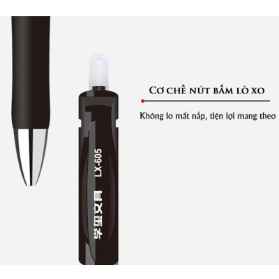 Bút Bi Gel Ngòi 0.5mm Cao Cấp Đen Xanh Đỏ Legaxi