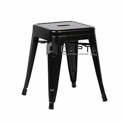Ghế nhựa chân thấp TOLIX STOOL-T1 Nội thất Capta Ghế Tolix stool thép sơn tĩnh điện màu đen