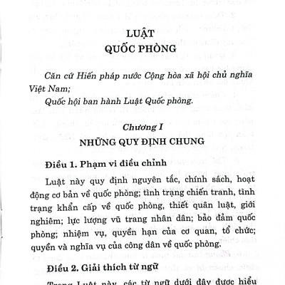 Luật Quốc phòng (Hiện hành)