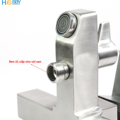 Củ sen gật gù nóng lạnh inox 304 tay gạt ngang Hobby Home Decor CSNL3