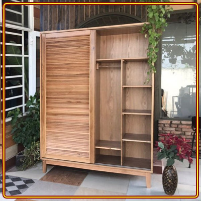 Tủ quần áo gỗ sồi cửa lùa Tundo 120 x 60 x 200 cm