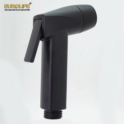 Bộ xịt vệ sinh 2 chế độ chảy, khóa thông minh Eurolife EL-X14 ( 2 màu lựa chọn : Đen mờ và mạ Crôm)