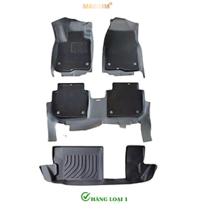 Thảm lót sàn xe ô tô 2 lớp Honda CRV 2023+ (3 hàng ghế sd3) Nhãn hiệu Macsim chất liệu nhựa TPE cao cấp màu đen