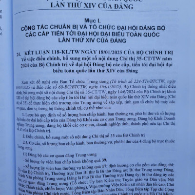 Sách Quy Định Thi Hành Điều Lệ Đảng năm 2025 - V2536D