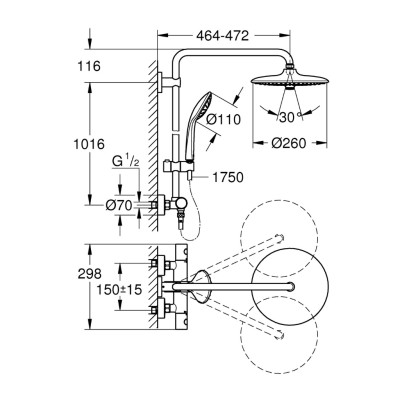 Cây Sen Ổn Nhiệt GROHE EUPHORIA 260 - 27296002