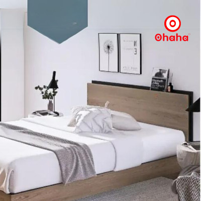 [Miễn phí vận chuyển & lắp đặt] Giường ngủ cao cấp gỗ công nghiệp thiết kế hiện đại Ohaha - GC004