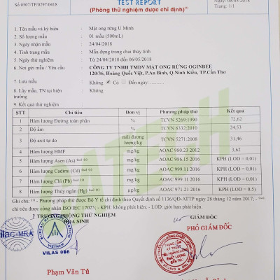 Mật Ong Rừng U Minh 300ml - OGINBEE, Thiên nhiên nguyên chất 100%