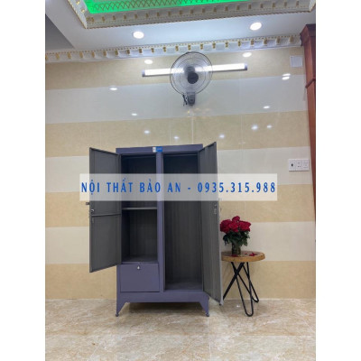 Tủ sắt quần áo cao 1m6 ngang 90cm tím- TSDT13