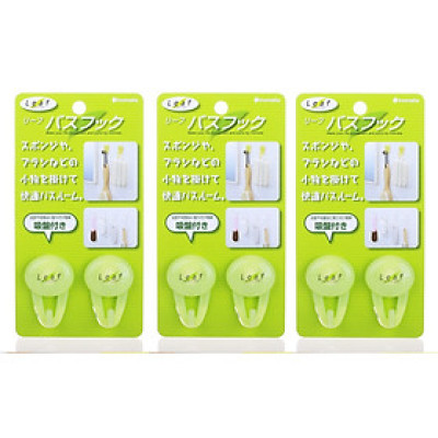 Combo 03 Set móc treo đa năng Inomata có núm hít chân không (02 chiếc/Set) - Nội địa Nhật Bản