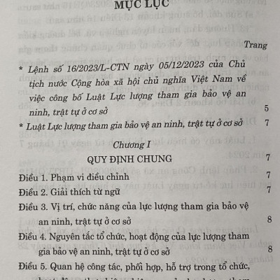 Luật Lực lượng tham gia bảo vệ an ninh, trật tự ở cơ sở