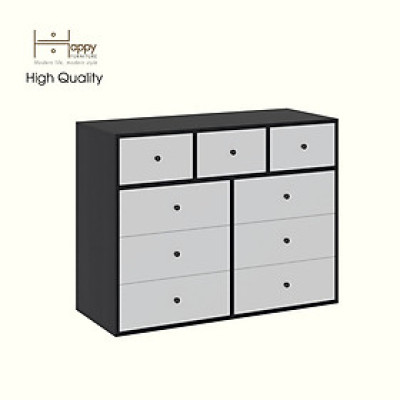 HAPPY FURNITURE , Tủ lưu trữ 9 ngăn kéo - KALA, THK_301 , 110cm x 45cm x 84cm DxRxC