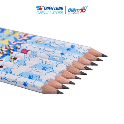 Combo 10 Bút chì gỗ Thiên Long Điểm 10 2B TP-GP009/DO