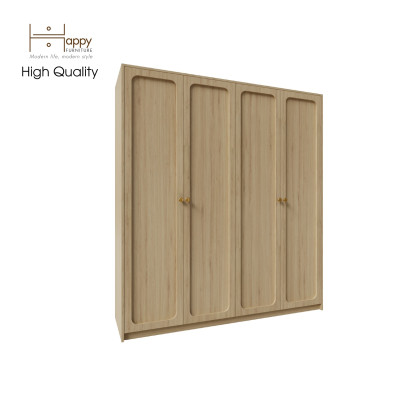 [Happy Home Furniture] ELEGANT, Tủ quần áo 4 cửa mở 1m8x2m, 180cm x 54cm x 200cm ( DxRxC), TCM_083