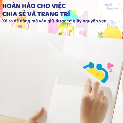 Giấy vẽ A4, tập giấy vẽ màu nước cứng dày Mideer Doodle Drawing Book